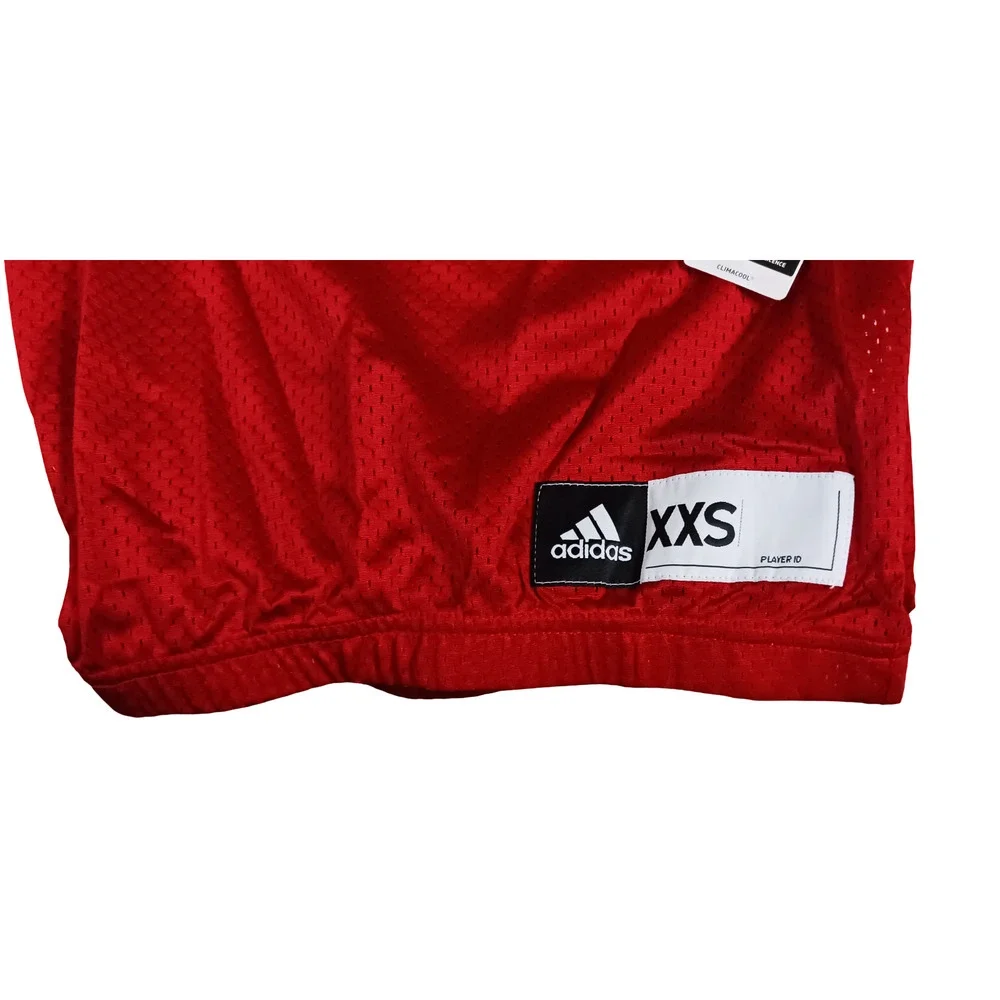 Adidas Climacool Checkdown Football Jersey XXS Men Power Red White Pull On New